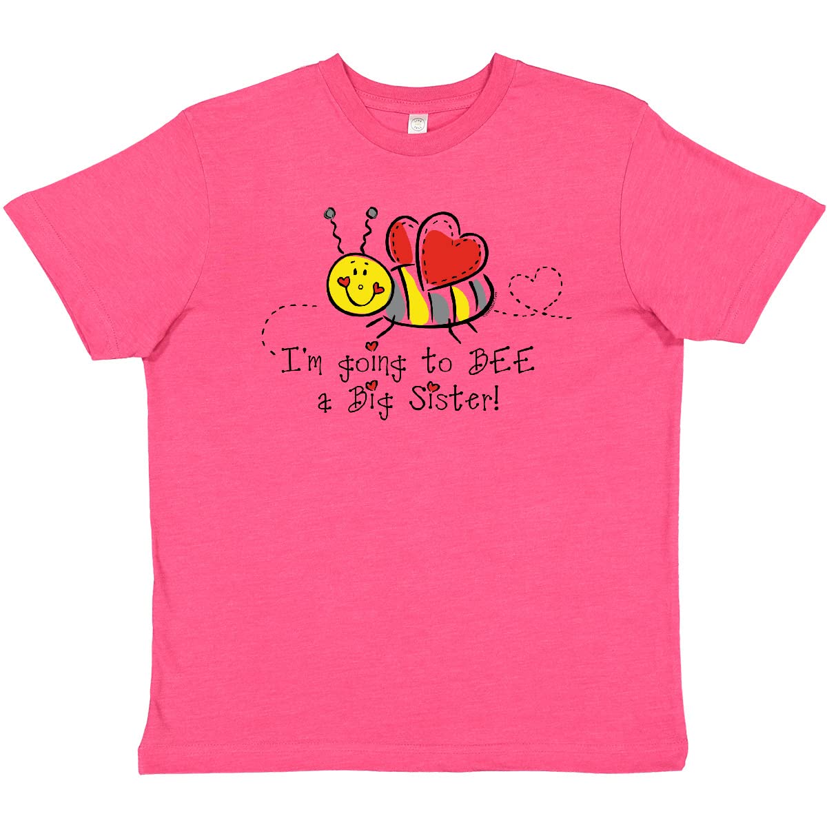 Bee Future Big Sister Youth T-Shirt | Cute Bee Design | Soft Cotton Kids Tee | Perfect for Sibling Announcements & Family Events