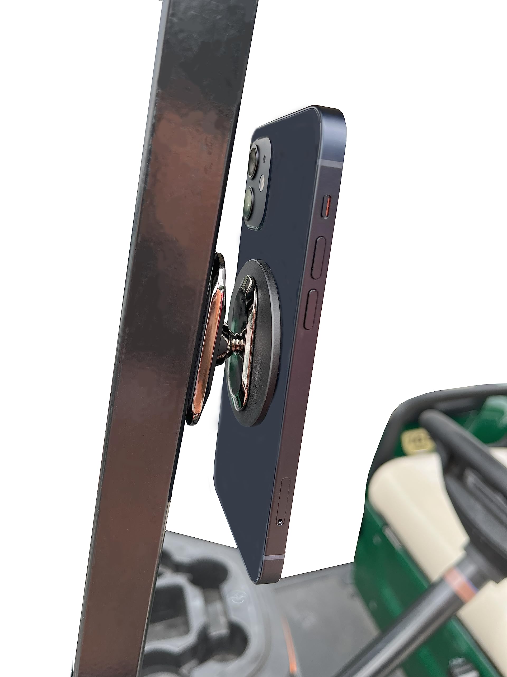 Magnetic Phone Mount for Golf Cart - Strong MagSafe Compatible Holder with Secure Mounting, Attaches to Any Metal Surface | Compact & Durable Design | Perfect for Golfing, Driving, or Workshop Use