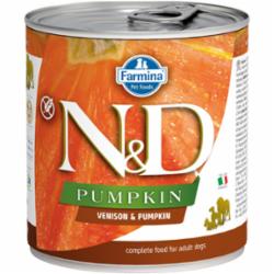 Farmina Natural Venison & Pumpkin Wet Dog Food - Grain-Free, High-Protein Canned Dog Food for All Breeds & Ages - Perfect for Sensitive Stomachs & Digestive Health