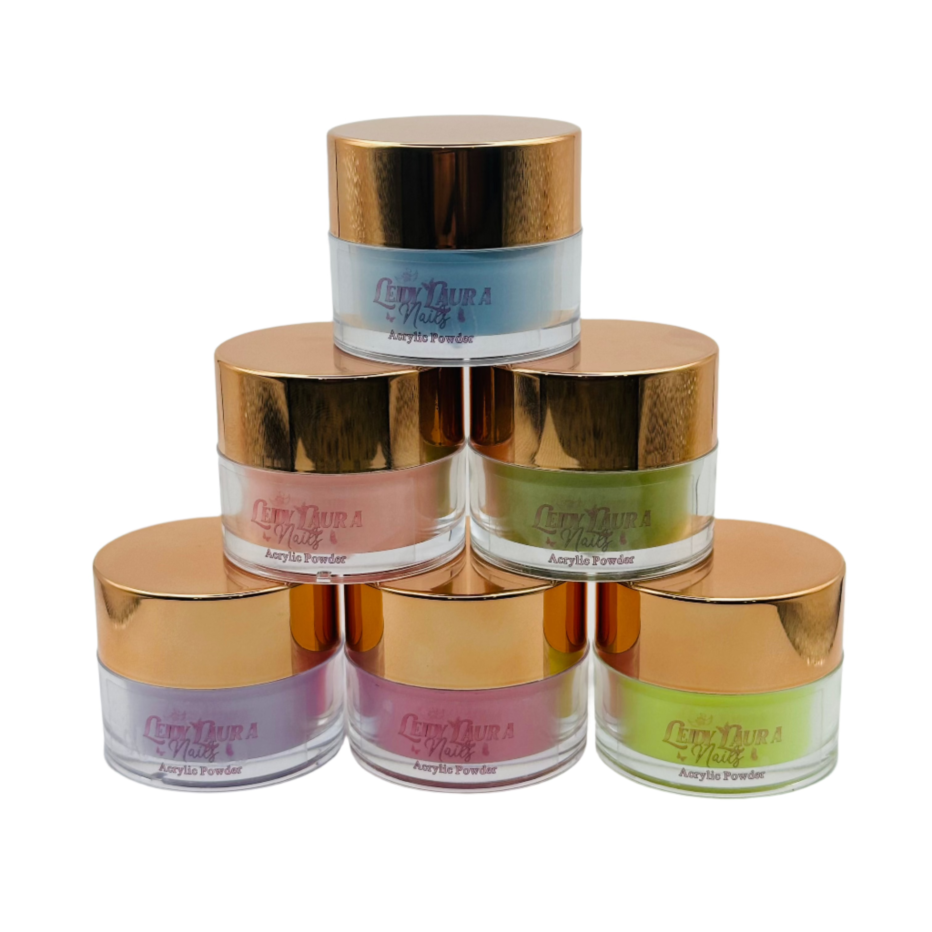 3D Acrylic Art Powder for Nails - Spring Collection (6 x 0.50 oz) - Perfect for DIY Nail Art, Gel Polish Designs & Creative Nail Decorations