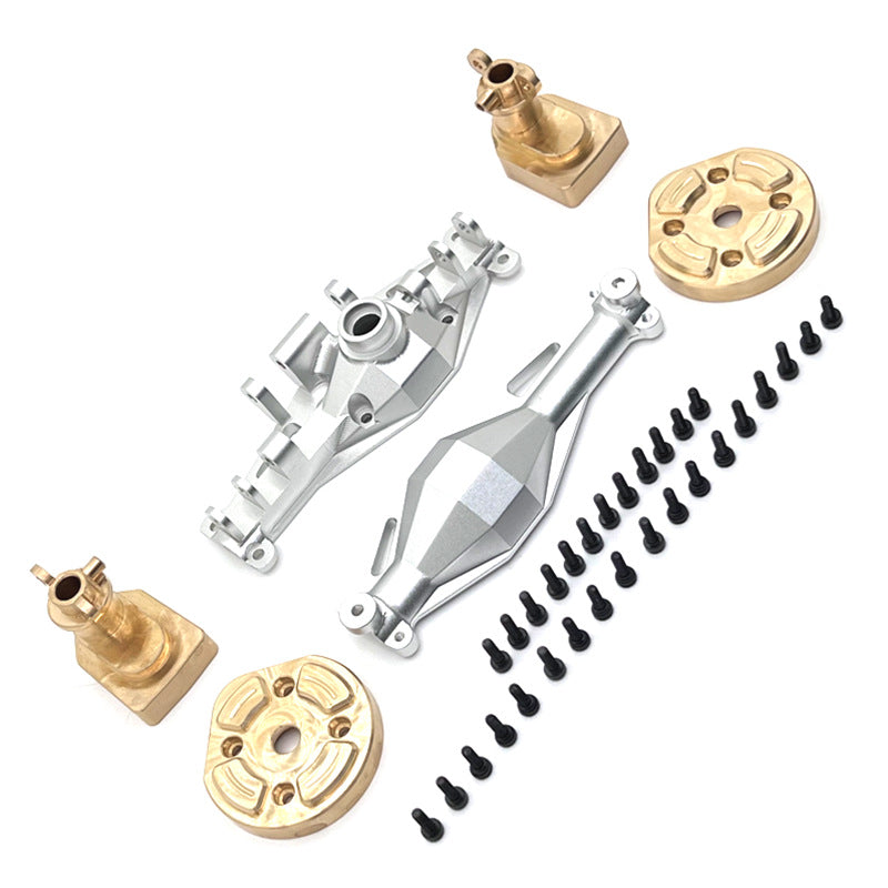 MJX Hyper Go H12Y/H12Y+ Upgrade Kit - Brass Rear Axle Housing & Door Axle Cover for RC Car Replacement Parts | Perfect for Off-Road Bashing, Racing & Drifting