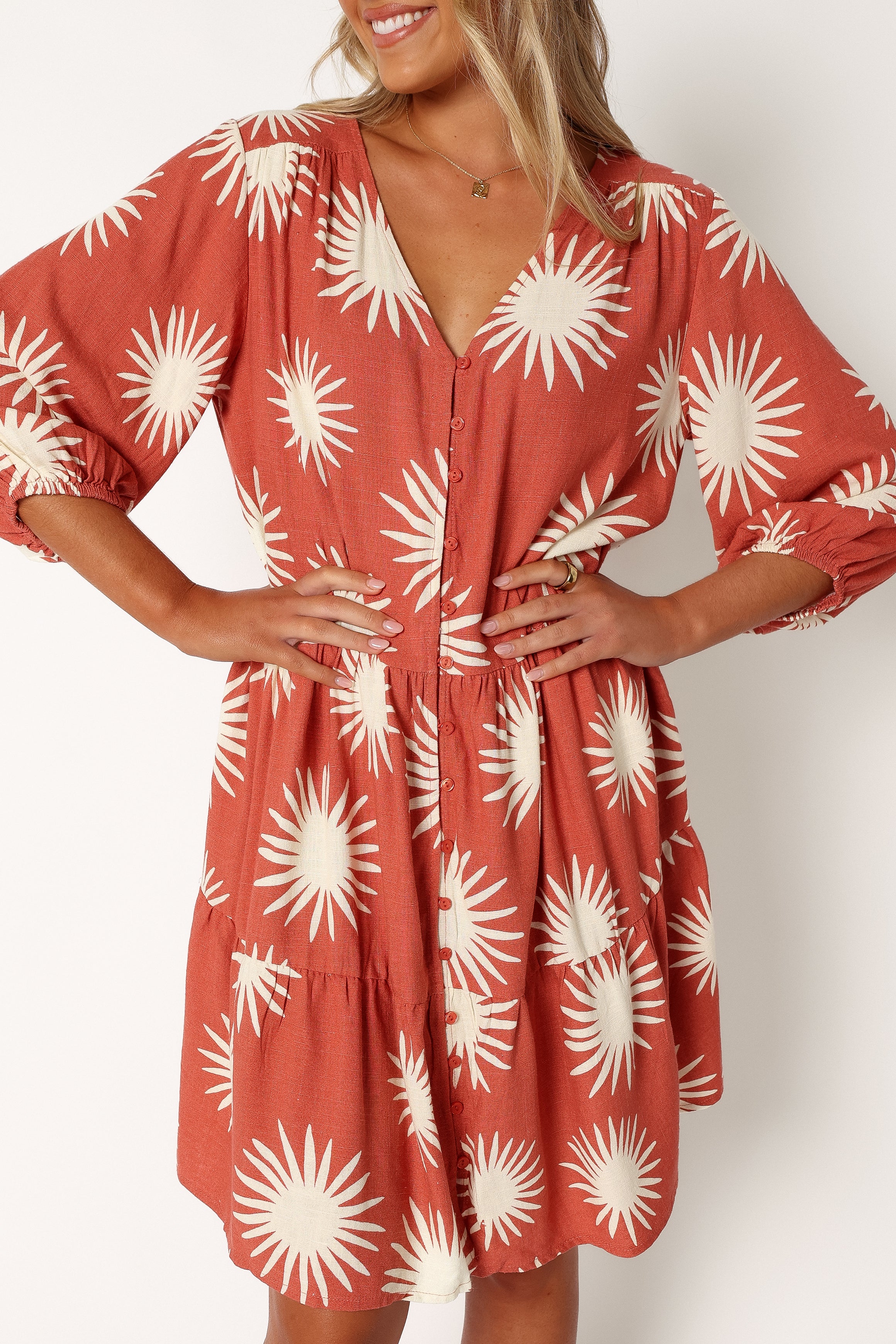 Bennet Long Sleeve Mini Dress with Floral Print - Elegant Party, Date Night & Casual Wear for Women
