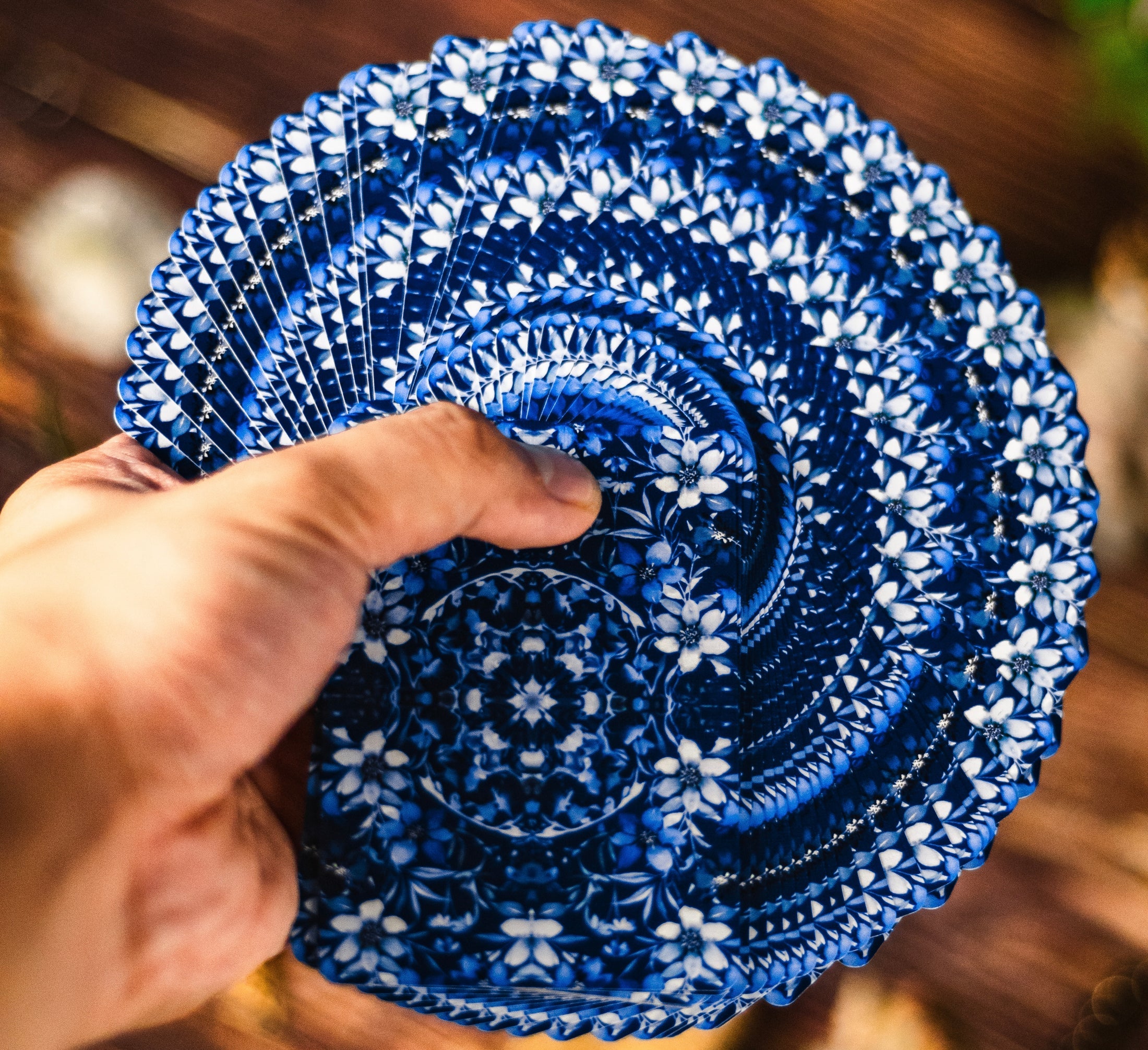 Bloom Sapphire Playing Cards - Premium Blue Deck for Poker, Magic Tricks & Card Games | Ideal for Casino Nights, Poker Parties & Cardistry Performances