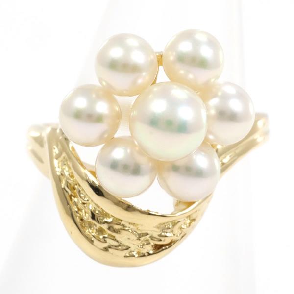 18K Yellow Gold Pearl Ring - 4.5mm Genuine Pearl, Size 7.5, 3.9g - Vintage Ladies' Jewelry in Excellent Condition | Perfect for Weddings, Anniversaries & Special Occasions