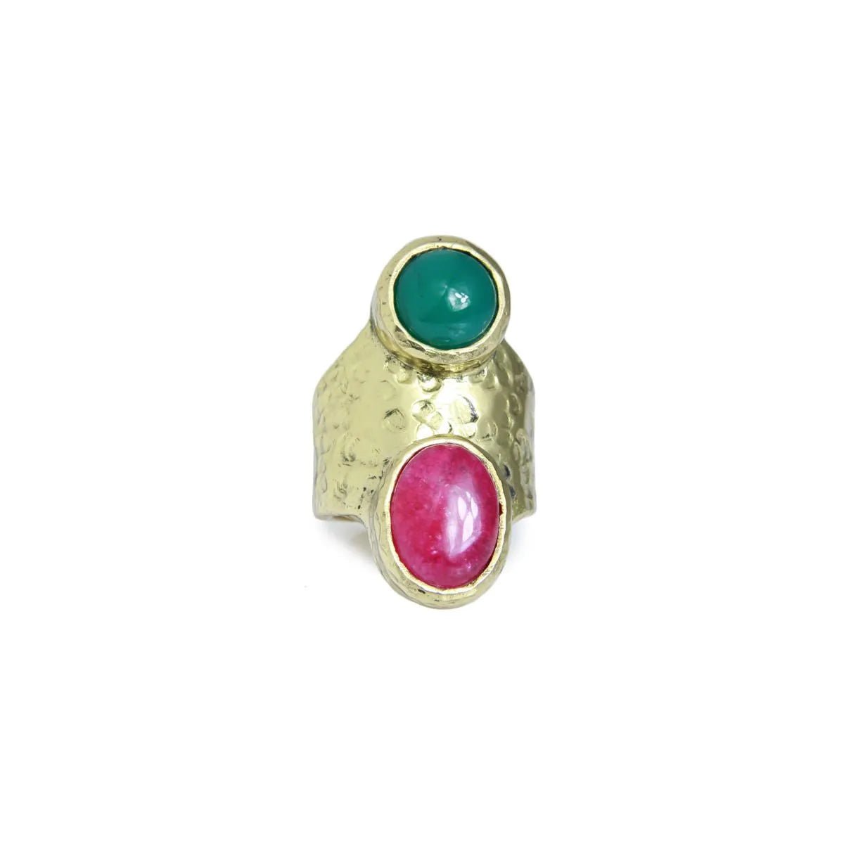 Natural Agate Stone Ring for Women - Elegant Healing Crystal Jewelry for Meditation, Yoga & Spiritual Wellness