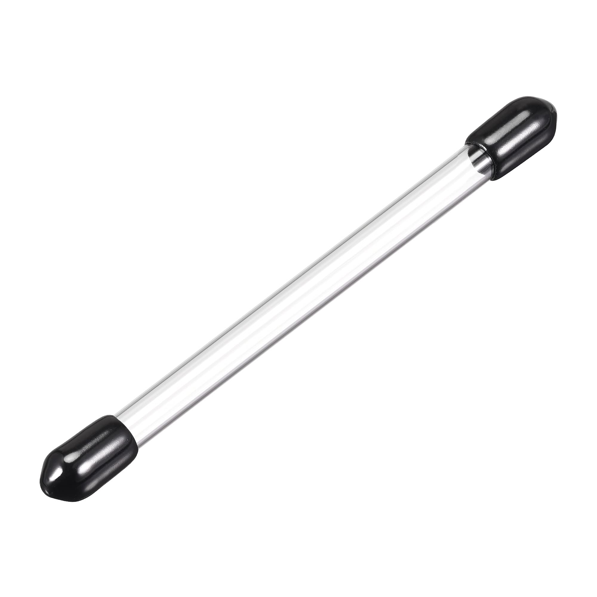 uxcell 4mmx5mmx148mm Clear Rigid Round Plastic Tubing with Black Lids - 3 Pack Transparent Storage Tubes for DIY Crafts, Jewelry Organizer & Small Parts Storage