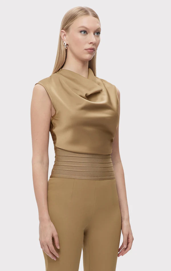 Audrey Top Latte - Stylish Women's Blouse for Casual & Office Wear | Perfect for Everyday Outfits & Professional Looks