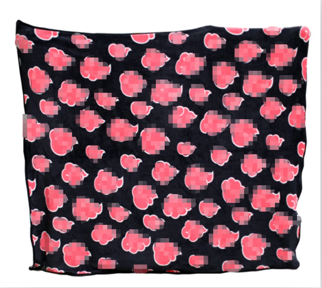 Soft Red Clouds Coral Fleece Anime Cosplay Blanket - Warm Flannel Throw for Bed, Sofa & Outdoor (60'' x 80'') - Perfect for Winter, Gift, Movie Nights & Conventions
