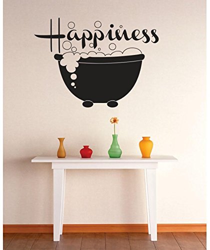 Happiness Bubble Bath Wall Decals - 30x30 Inch Removable DIY Bedroom Stickers for Home Decor, Kids Room & Nursery Wall Art