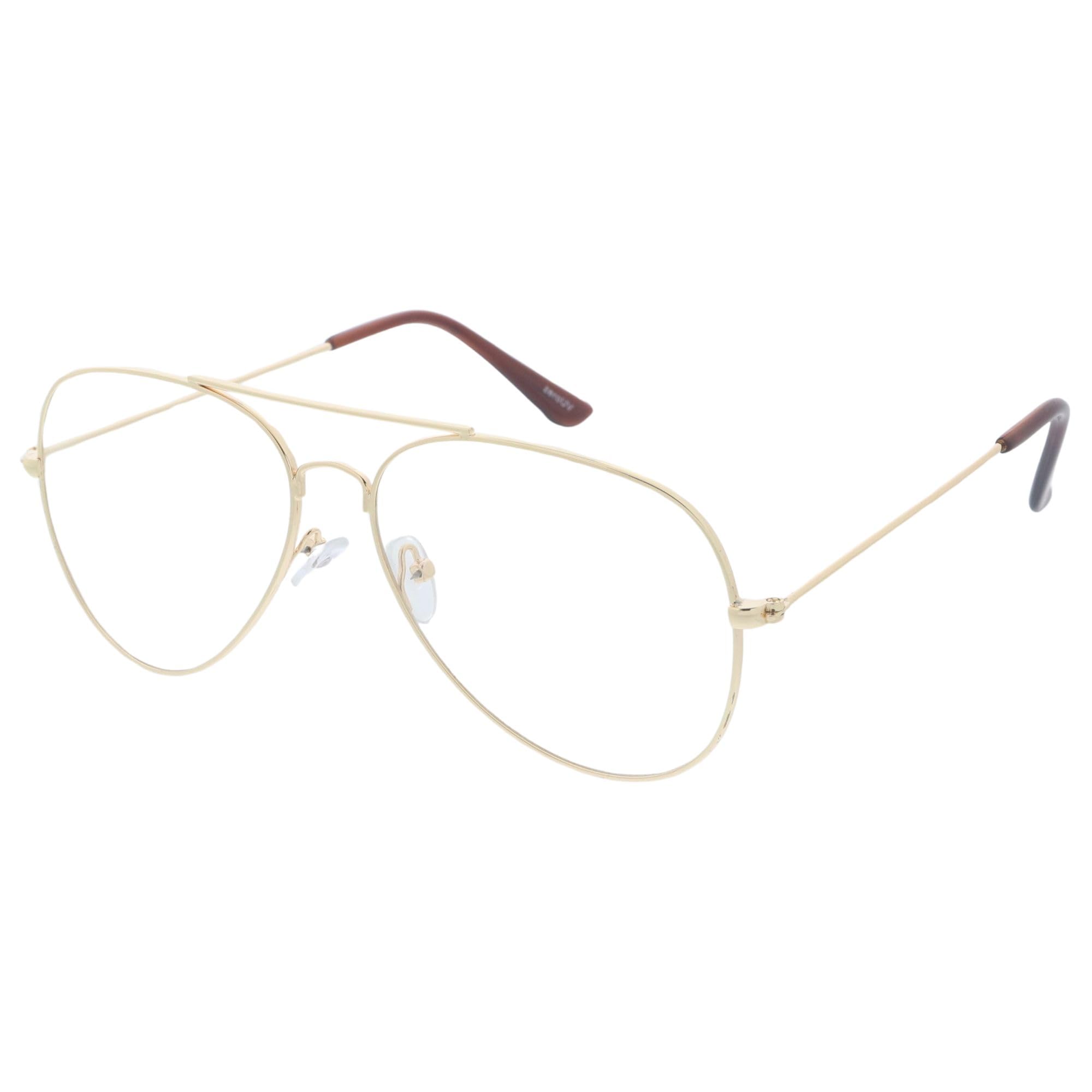 ZeroUV Classic Aviator Blue Light Glasses for Women & Men - Perfect for Office & Screen Use