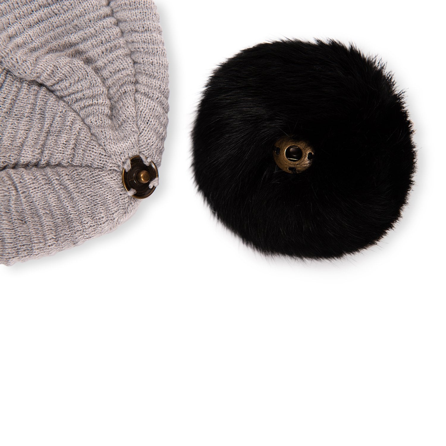 Loren Beanie Winter Hat for Men & Women - Soft Knit Grey & Black Skull Cap - Perfect for Cold Weather, Outdoor Activities & Casual Wear