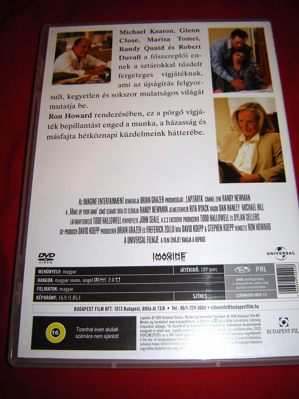 The Paper (1994) DVD - Classic Comedy Movie by Ron Howard | Perfect for Movie Nights & 90s Film Collections