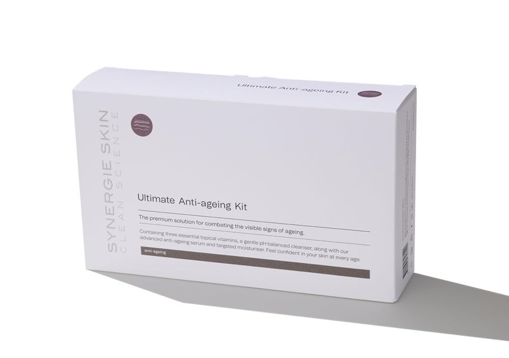 Synergie Skin Ultimate Anti-Aging Kit - Vitamin B Skincare Set for Wrinkles & Fine Lines Reduction, Brightening Foaming Cleanser with Face & Eye Serum | Travel-Friendly Anti-Aging Routine for Youthful Glow
