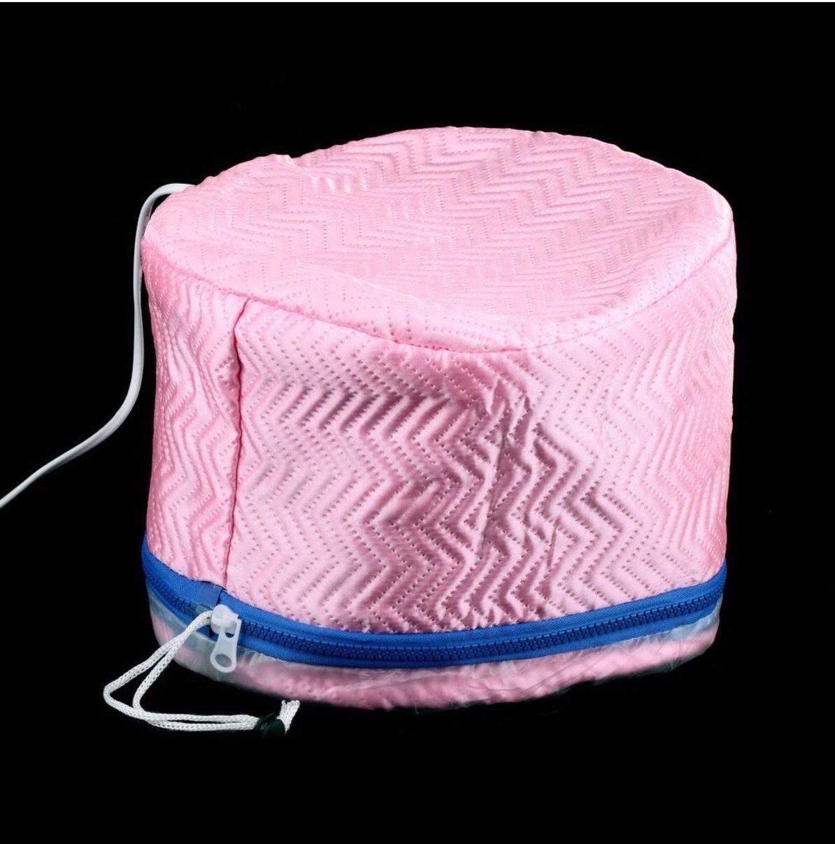 FOK 1Pc Electric Hair Deep Conditioning Thermal Steamer with Heating Cap for Hair Spa Treatment - Pink | At-Home Hair Care & Salon Quality Deep Conditioning