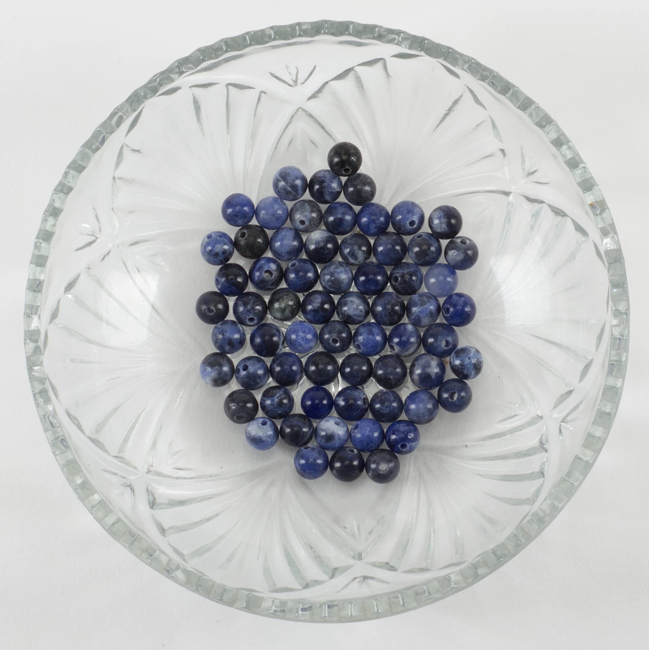Premium 6mm Sodalite Gemstone Round Beads for Jewelry Making - 1 Strand (60 PCS) | Natural Blue Healing Stone Beads for Bracelets, Necklaces & DIY Crafts | Cherry Tree Collection