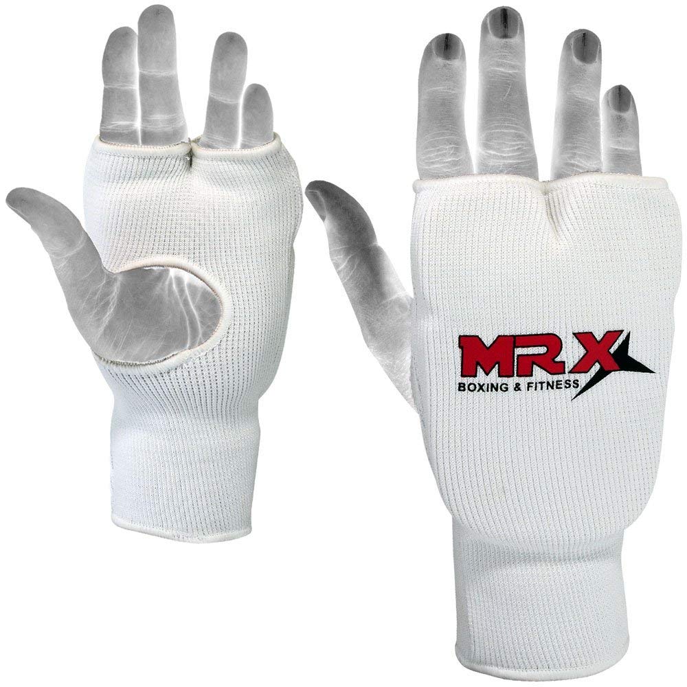 MRX Boxing & Fitness Elastic Training Karate Mitts - Breathable Fist Guards for MMA, Kickboxing & Martial Arts - Hand Protectors for Sparring, Bag Work & Fitness Training (Pair)