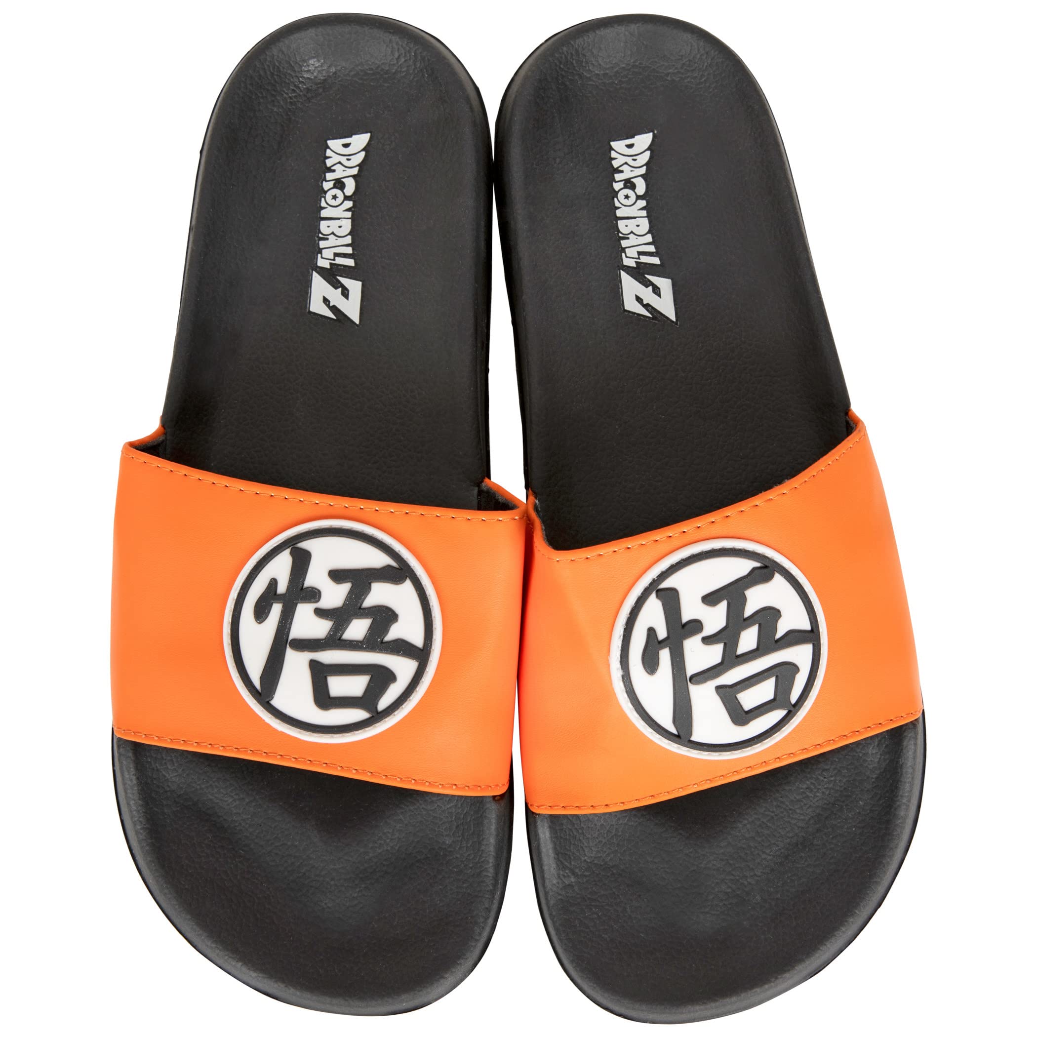 Dragon Ball Z Logo Slides Sandals for Men - Anime Themed Comfortable Summer Slippers - Perfect for Cosplay, Beach, and Casual Wear