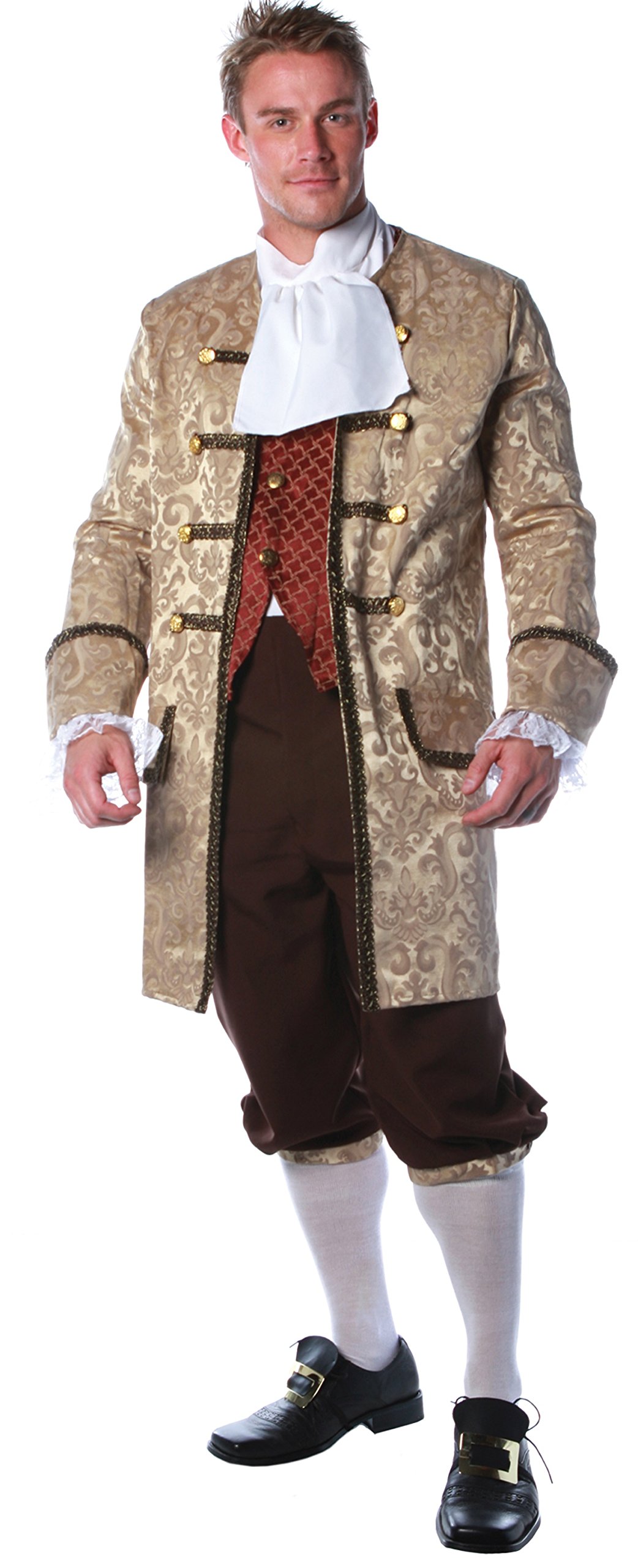 Underwraps Men's Plus-Size Colonial Man Costume - Historical Outfit for Renaissance Fairs, Halloween & Themed Parties