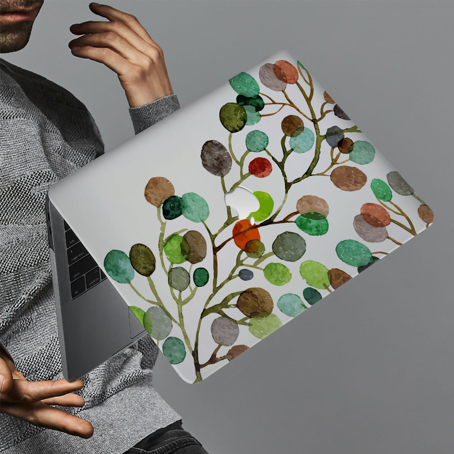 Premium MacBook Pro/Air Protective Case with Leaves Design - Durable Slim Cover for MacBook 13/15 Inch - Perfect for Work, Travel & Everyday Use