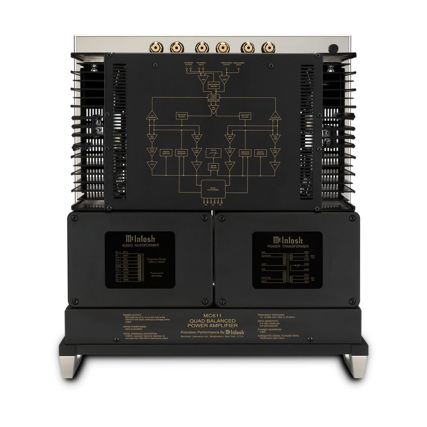 McIntosh MC611 1 Channel Solid State Power Amplifier - High-End Audio for Home Theater & Stereo Systems