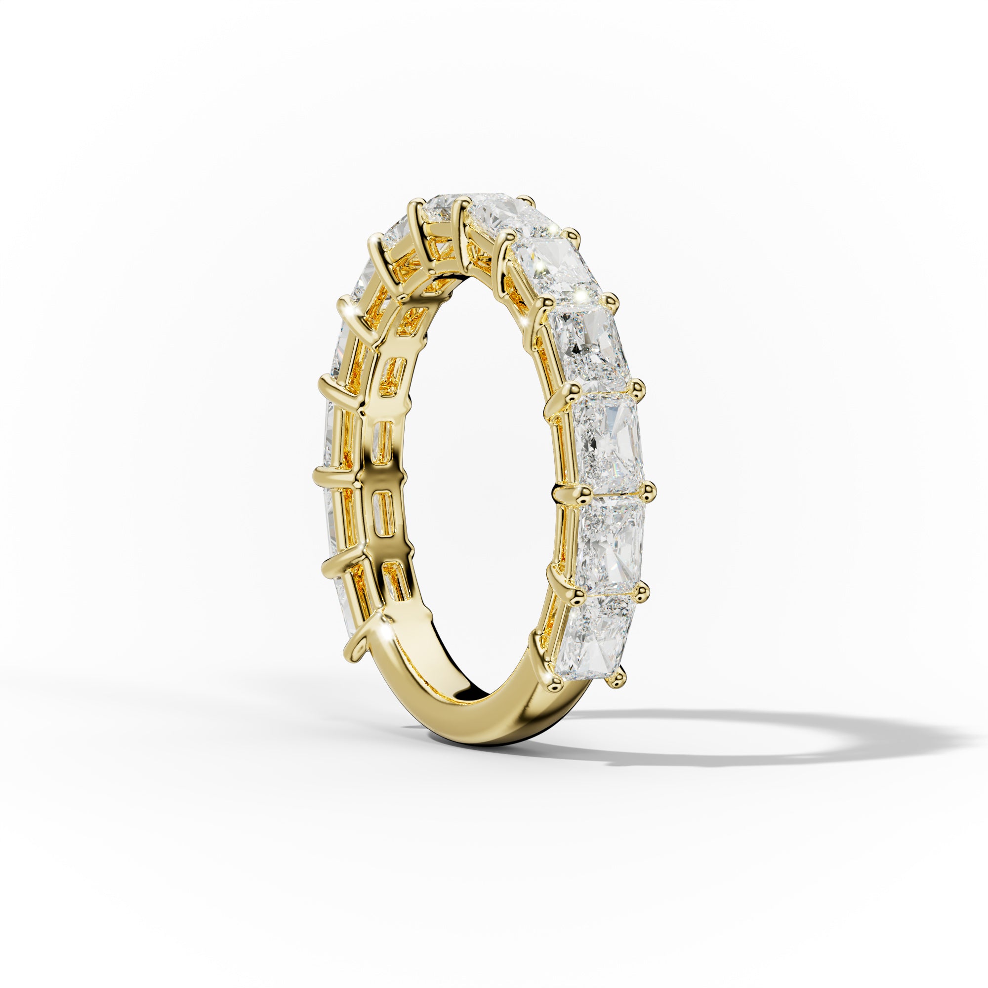 3.0 Carat East West Radiant Cut Diamond Anniversary Band for Women - Elegant Wedding Ring, Stackable Eternity Band, Perfect Gift for Wife, Anniversary, Engagement - Ideal for Special Occasions & Everyday Luxury