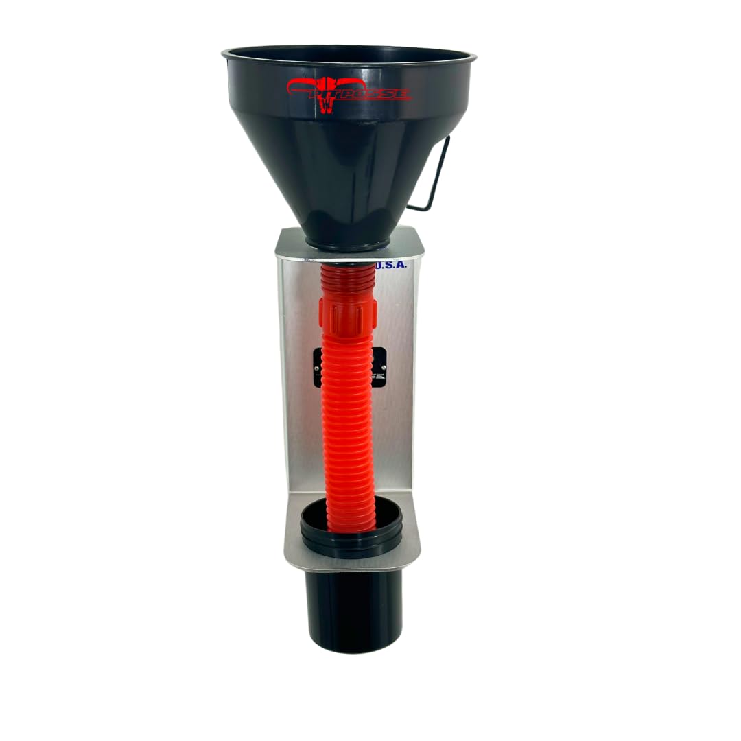 Pit Posse PP3367-Kit Large Wide Mouth Flexible Oil Funnel with Holder, Strainer & Handle - Perfect for Automotive Oil Changes, Diesel, Kerosene, Gas & Coolant Transfer - Ideal for DIY Car Maintenance, Motorcycle Care & Garage Use