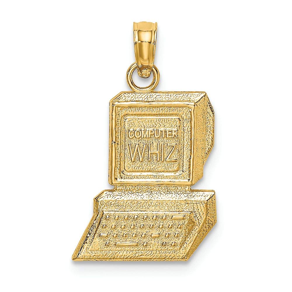 14K Yellow Gold Computer Wiz Charm for Tech Lovers - FJC Finejewelers | Perfect Gift for Programmers, IT Professionals & Tech Enthusiasts