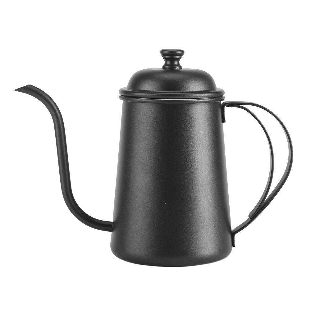 Premium 650ML Stainless Steel Gooseneck Coffee Kettle - Precision Pour Over Tea Pot for Home Brewing, Manual Drip Coffee Maker - Ideal for Chemex, V60, French Press - Perfect for Home, Office & Cafe Use (Black)