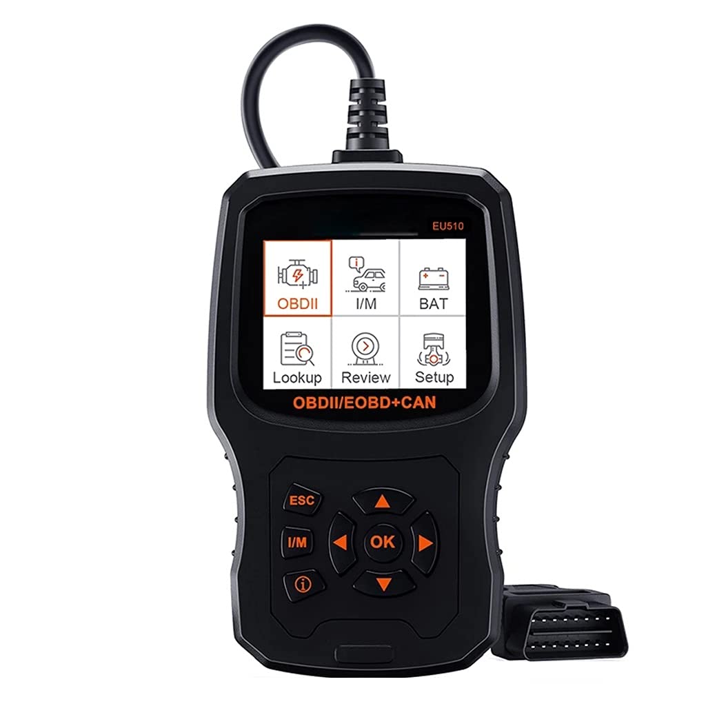 TWDYC EU510 OBD2 Scanner - Car Diagnostic Tool with Code Reader & Auto Battery Tester | OBD II Scanner for Vehicle Check Engine Light, Emissions Testing & Maintenance | Perfect for Mechanics, DIY Enthusiasts & Car Owners