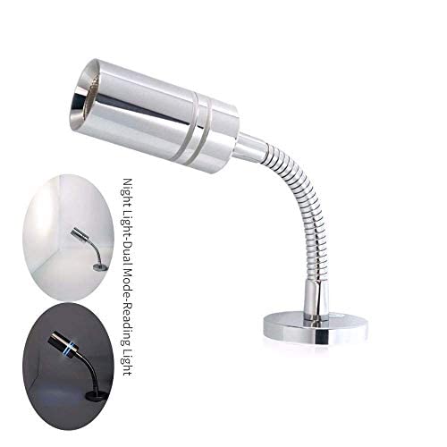 **12V/24V Adjustable RV LED Reading Light with USB Port & Touch Switch - Dual Lighting for Motorhome, Camper Van, Boat & Caravan - Perfect for Nighttime Reading & Ambient Lighting**