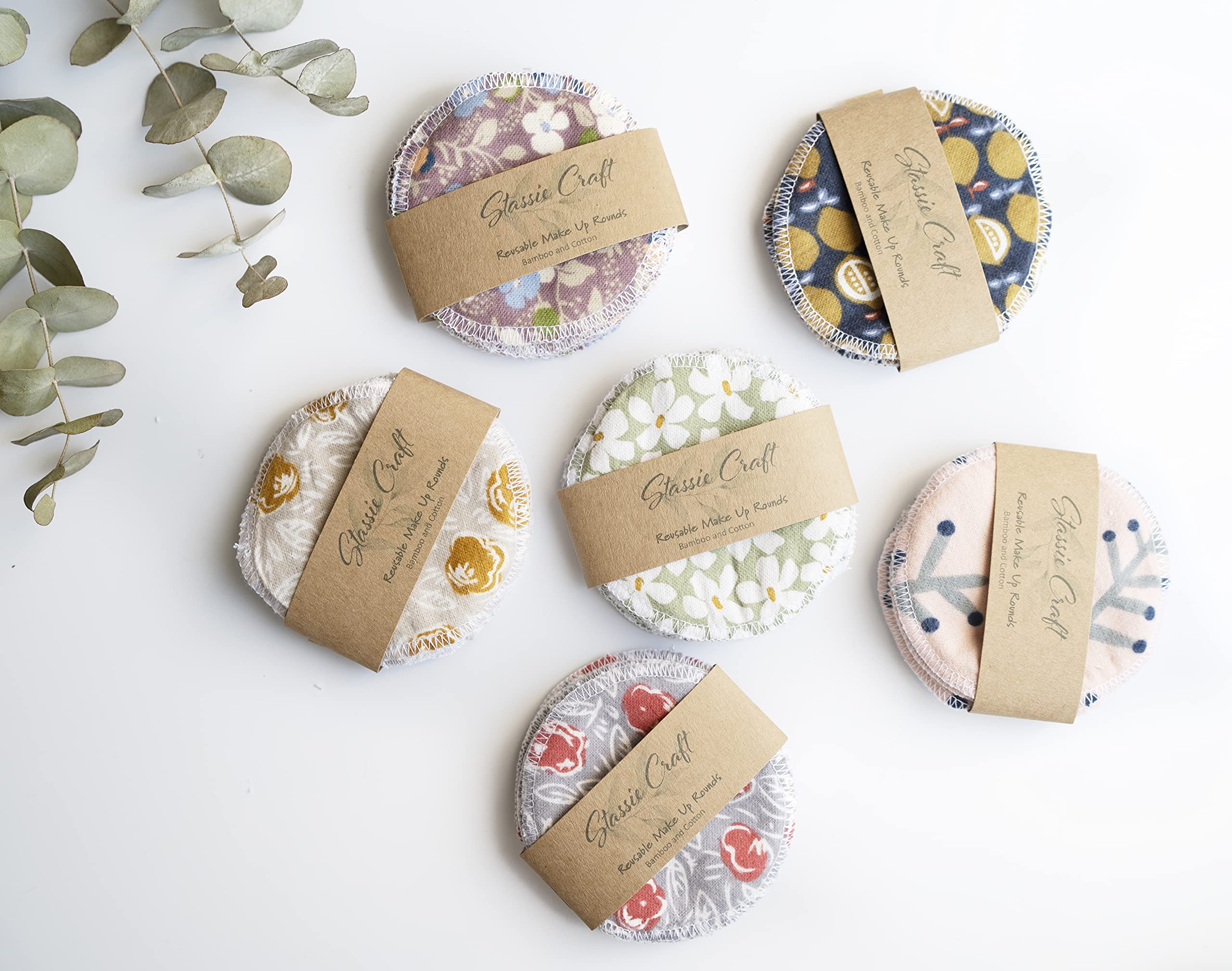 Eco-Friendly Reusable Makeup Remover Pads - 5 Pack Bamboo Cotton Rounds with Soft Fleece Backing | Gentle Face Cleansing for Daily Skincare Routine