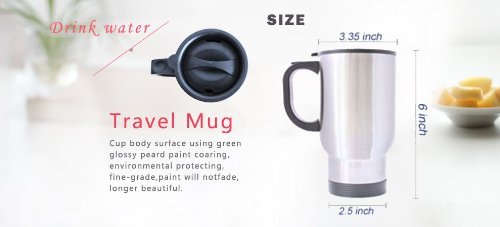 Stainless Steel Travel Coffee Mug 14oz - 'I'm The Math Teacher Nothing Scares Me Anymore' Funny Teacher Gift - Perfect for Classroom, Office & School Appreciation