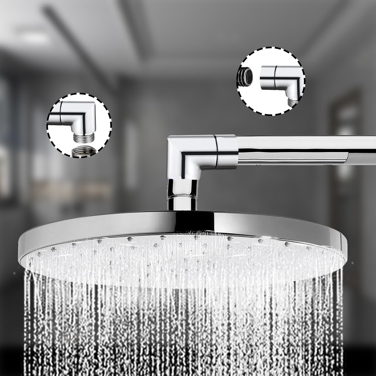 ECOMAID Shower Head Adapter - Solid Brass G1/2