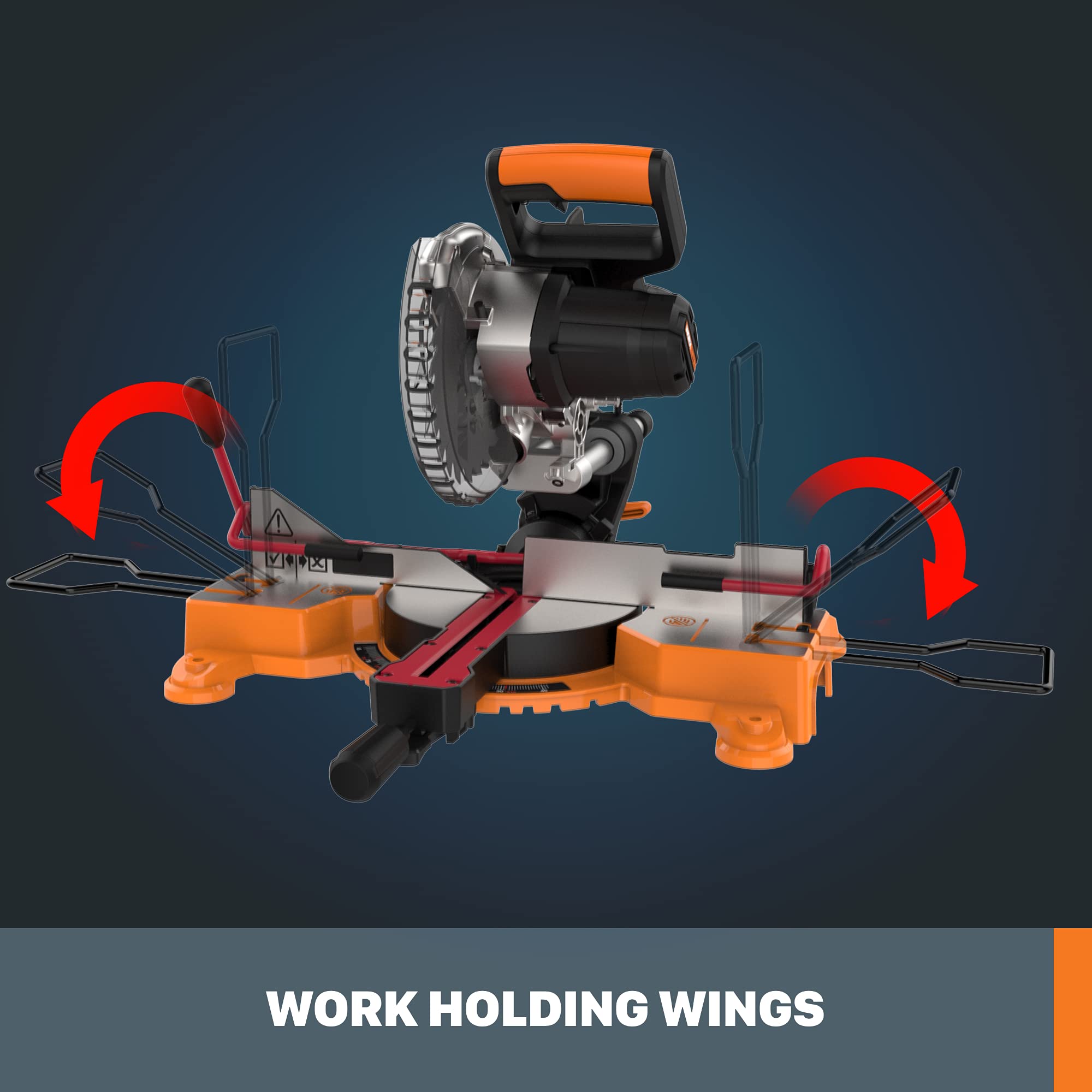 Worx 20V Cordless Sliding Miter Saw - Tool Only - Perfect for Woodworking, DIY Projects & Construction Work