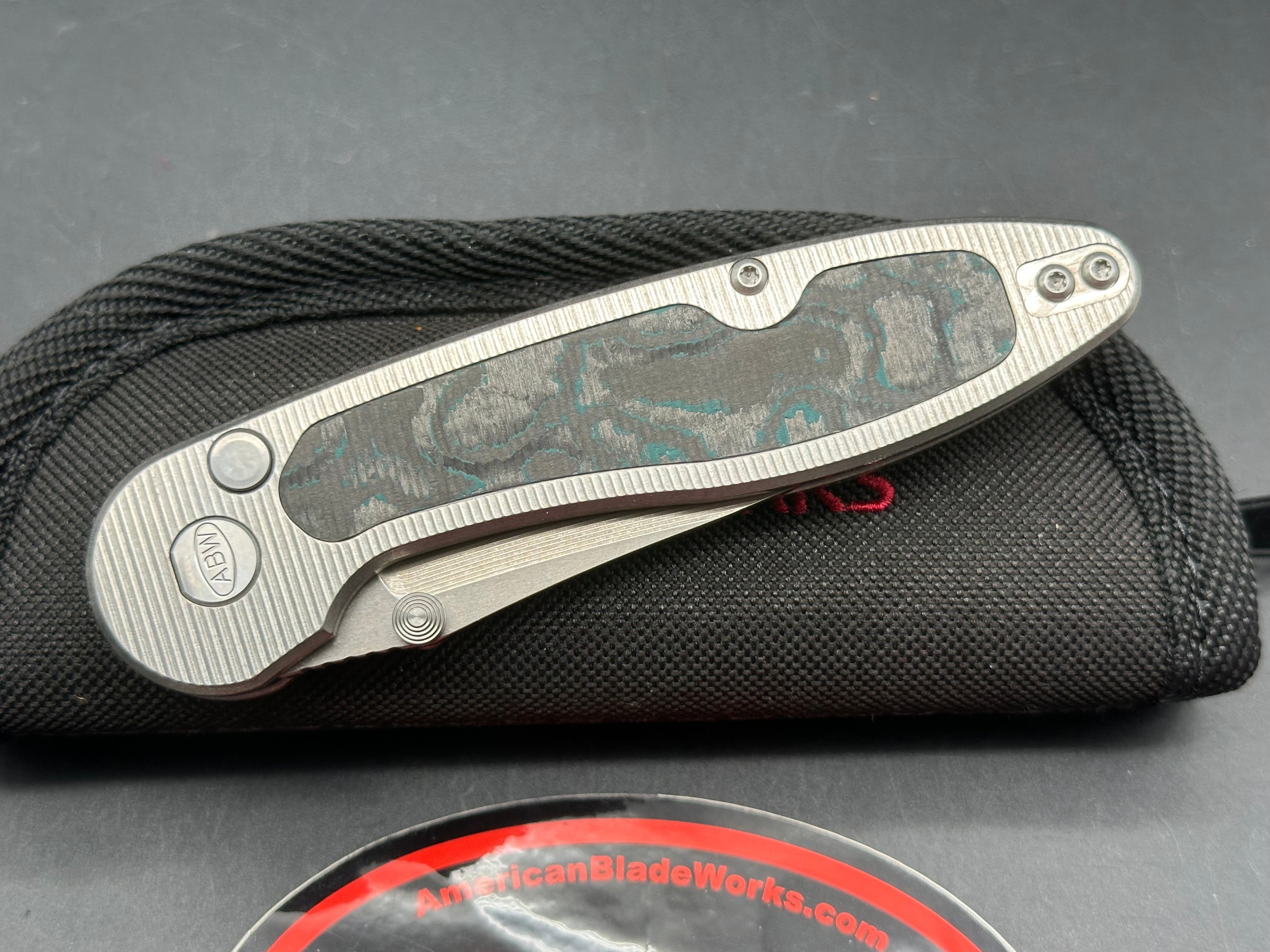 American Blade Works Model 1 Button Lock Folding Knife - Premium EDC Pocket Knife for Outdoor, Camping, Hiking & Everyday Carry
