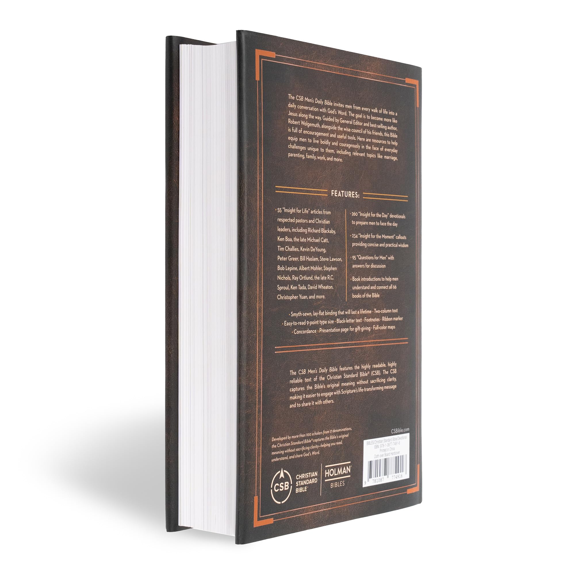 CSB Men's Daily Bible - Hardcover Black Letter Edition with Reading Plan, Study Tools & Easy-to-Read Serif Type | Perfect for Devotional Study, Small Groups & Personal Spiritual Growth