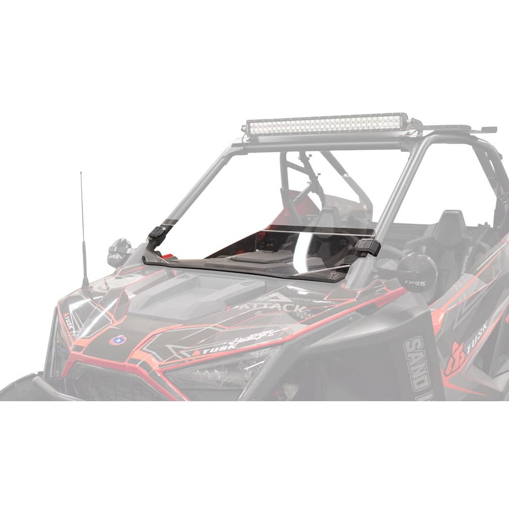 Tusk Removable Half Windshield Clear for Polaris RZR Pro R 4 Ultimate 2022 | Durable ATV Windshield for Off-Road Adventures & Trail Riding