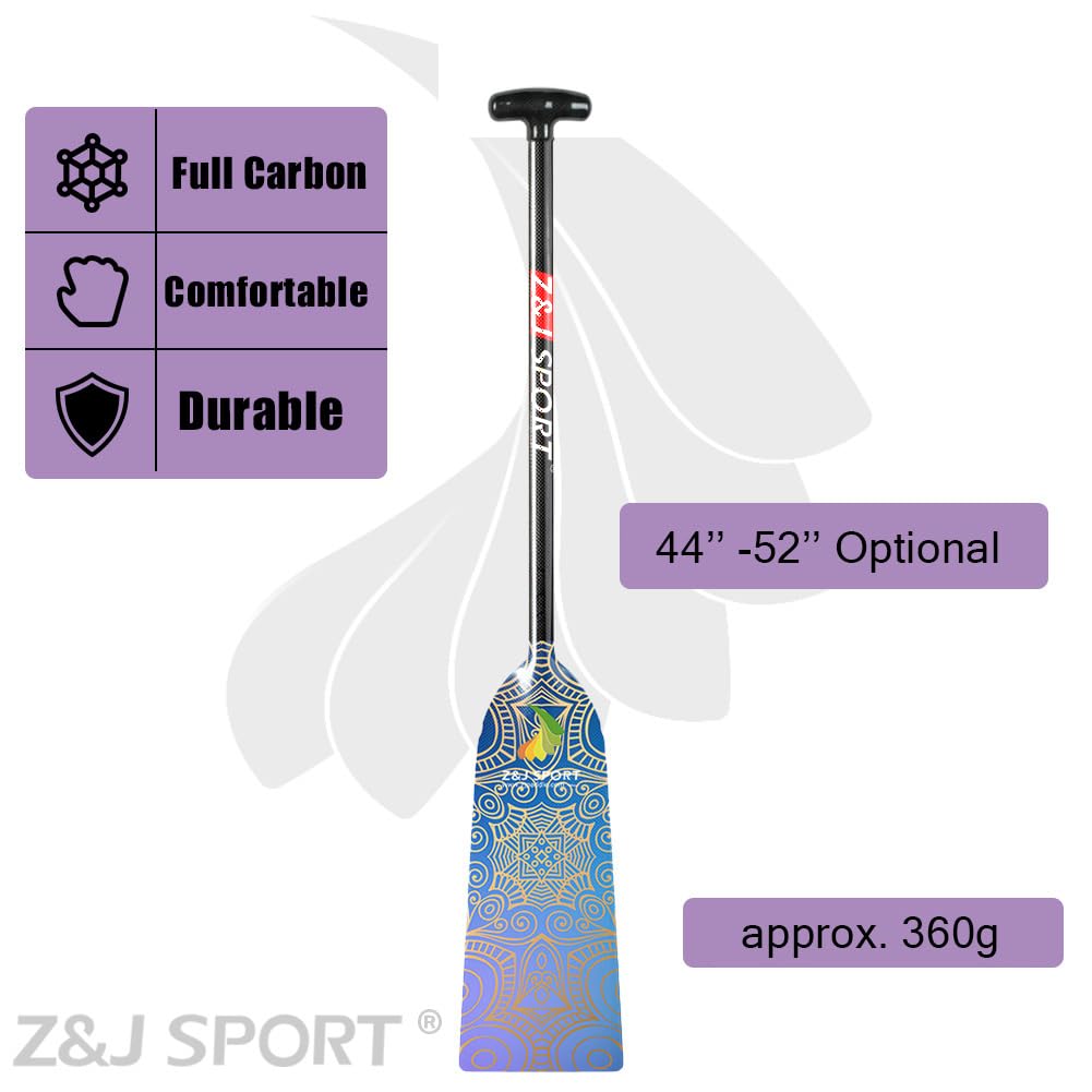 Premium Full Carbon Fiber Dragon Boat Paddle with T-Grip - IDBF Approved Competition Paddle with Custom Graphics - Ideal for Racing, Training & Team Events