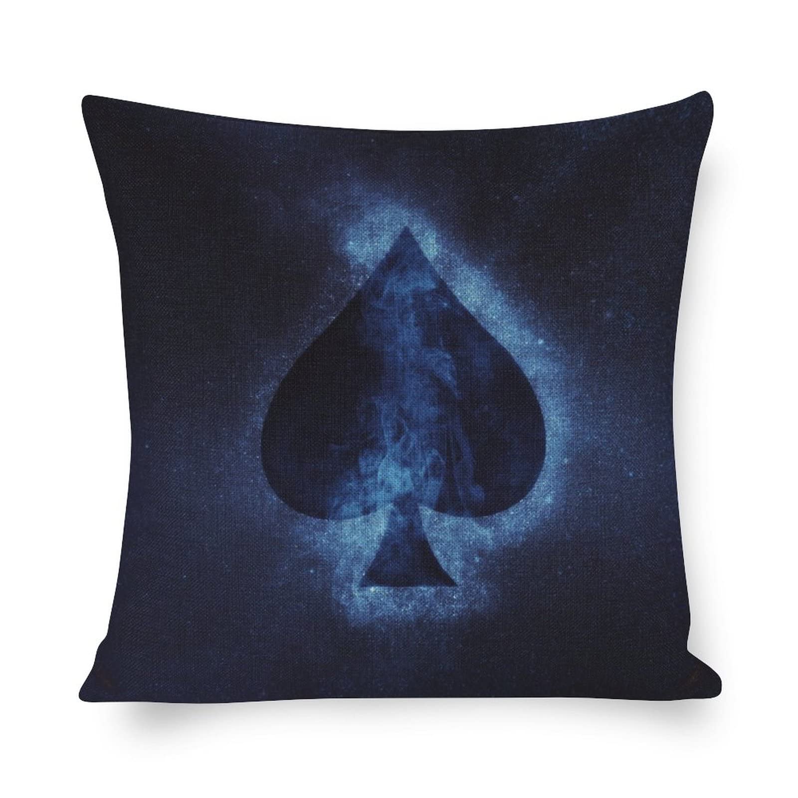 Serenasyoung Playing Card Throw Pillow Covers 16x16 Inch - Decorative Couch & Bed Pillow Covers for Indoor Outdoor Living Room, Bedroom, Patio Decor