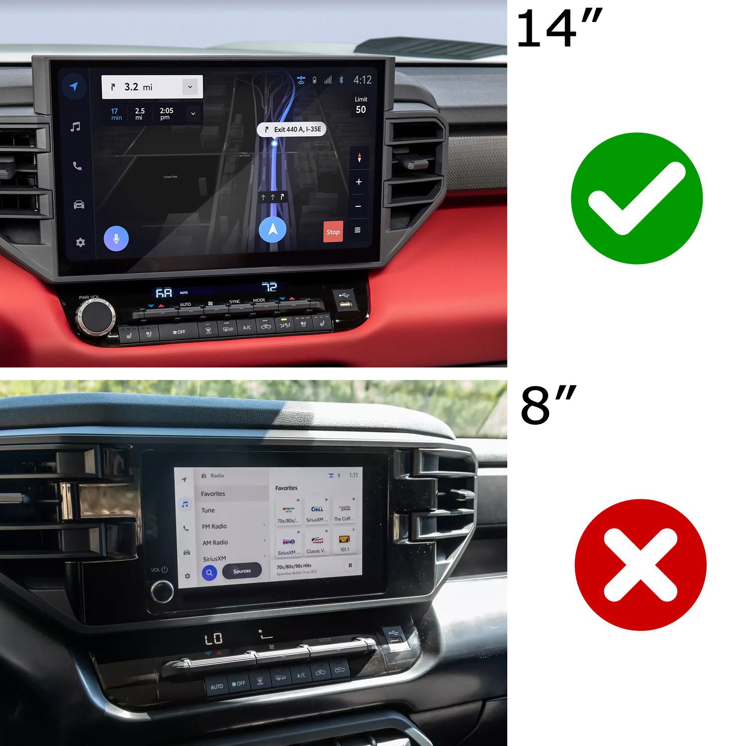 2 TRD Blue Driving Mode & Volume Knob Covers for 2022+ Toyota Tundra & Sequoia with 14