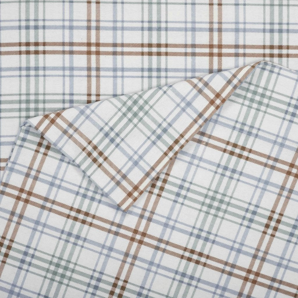 Soft Plaid Flannel Cotton Bed Sheet Set - Classic Farmhouse Style with Deep Pockets - Perfect for Cozy Winter Nights & Rustic Home Decor