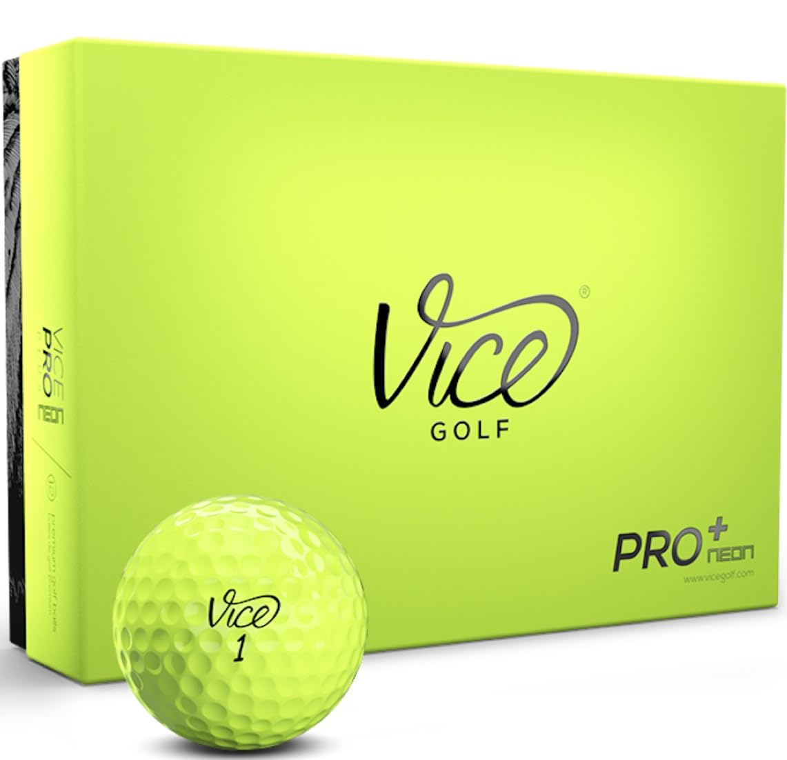 Vice Pro Plus Golf Balls - Premium Performance Golf Balls for Low Spin & Maximum Distance (12-Pack) - Perfect for Tournament Play & Practice Rounds