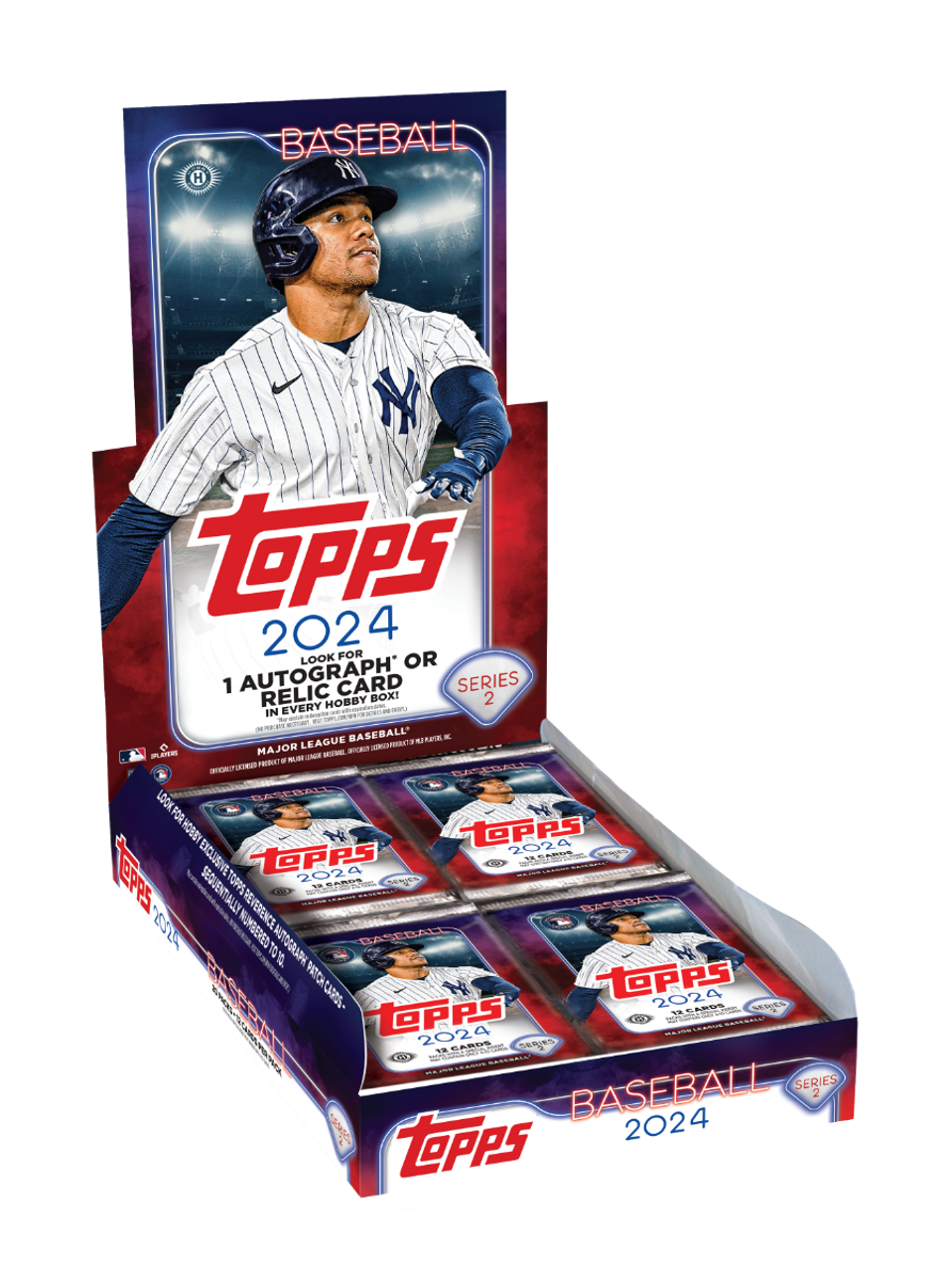 2024 Topps Series 2 Baseball Hobby Box - 24 Packs with Exclusive Rookie Cards & Chase Inserts | Perfect for Collectors, Fantasy Sports & MLB Memorabilia Enthusiasts
