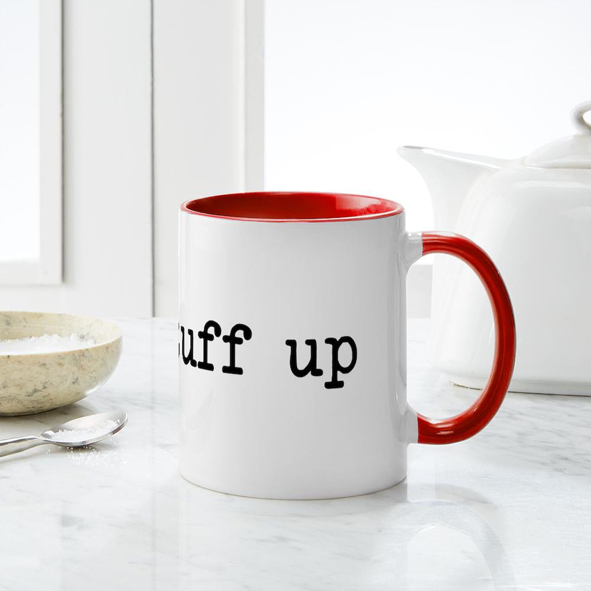 CafePress 11 oz (325 ml) Ceramic Coffee Mug - Funny 'I Make Stuff Up' Design - Perfect for Office, Home & Gifts