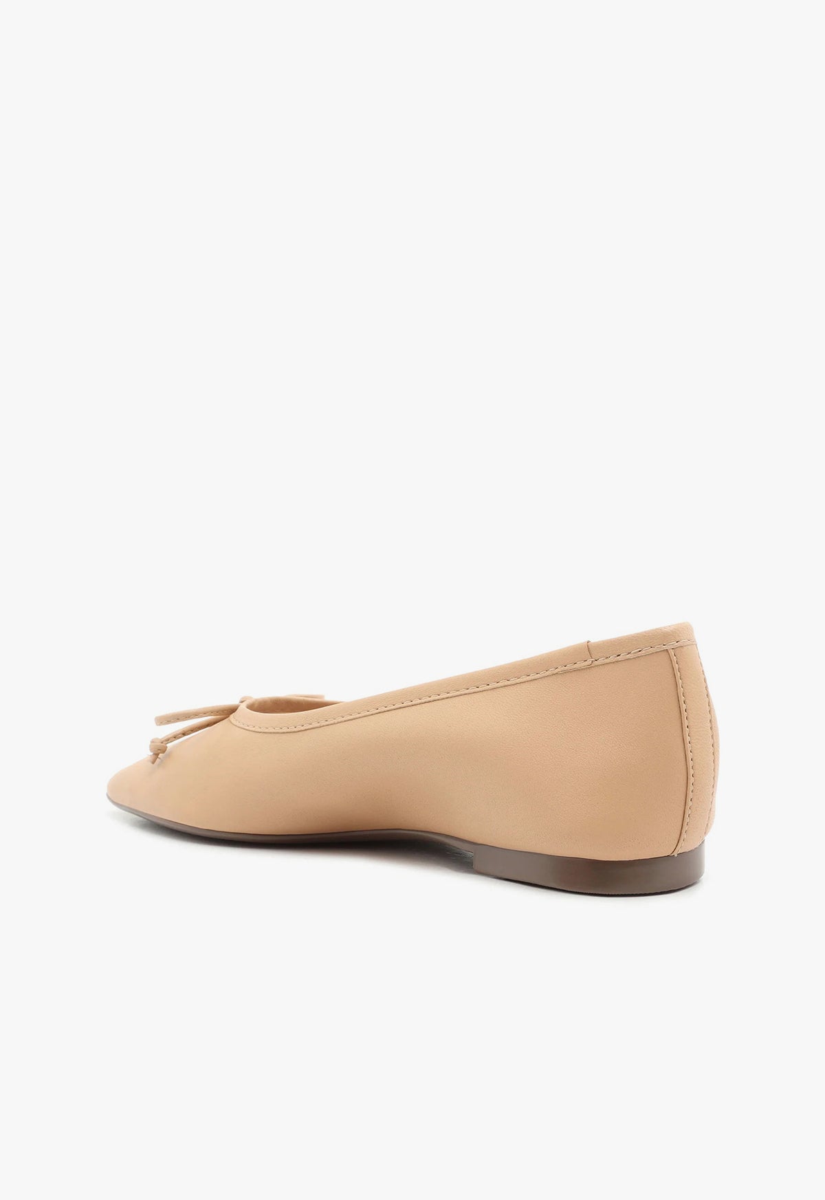 Arissa Women's Beige Leather Ballet Flats - Comfortable Slip-On Shoes for Casual Wear, Office & Travel