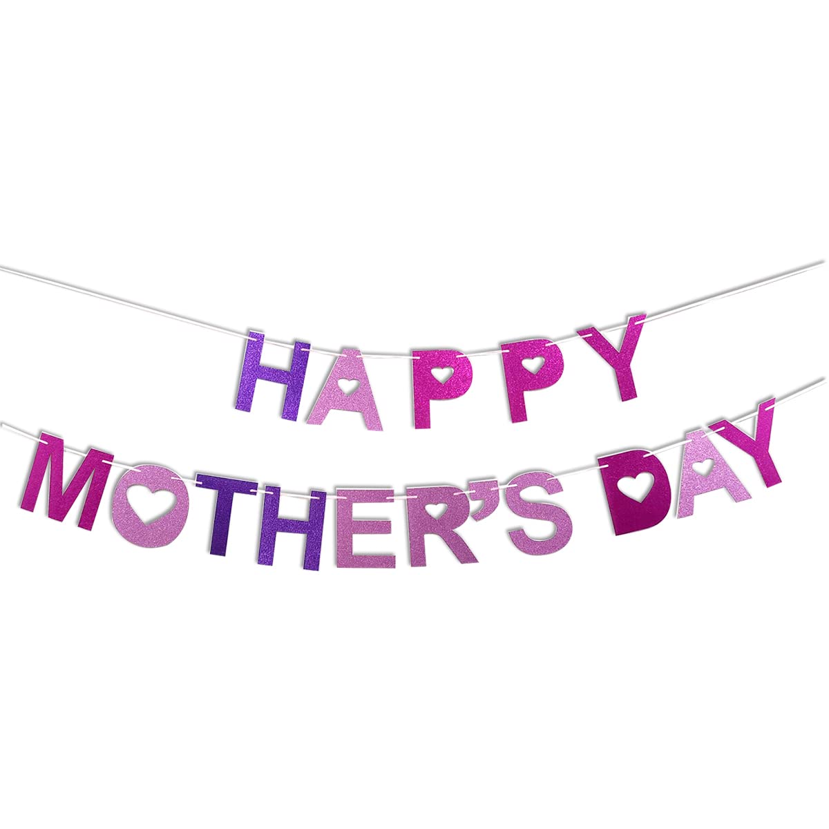 Happy Mother's Day Banner & Garland - Premium Mother's Day Party Decorations for Brunch, Home & Office Celebrations - Perfect for Mother's Day Signs, Party Supplies & Festive Decor