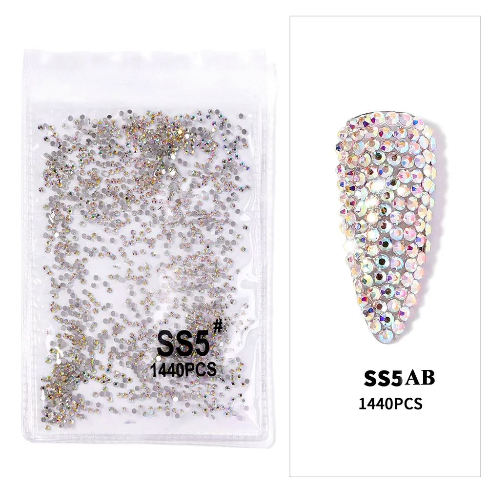 Premium Nail Rhinestones Kit - 1000+ Self-Adhesive Gems for Nail Art, Manicure, and Pedicure - Perfect for DIY Nail Designs, Salon Use, and Special Occasions