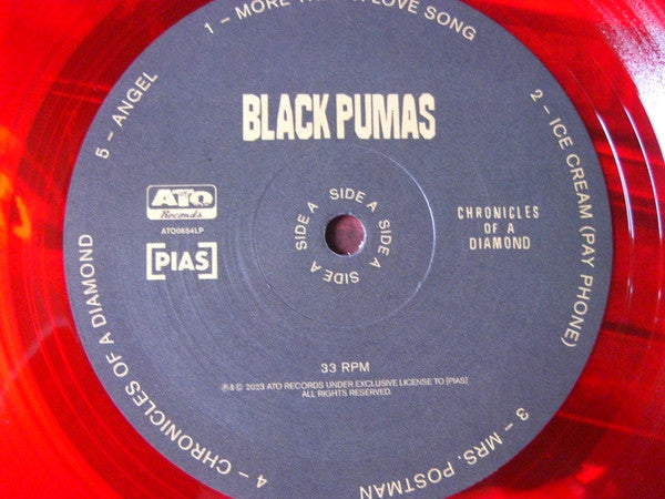 Black Pumas - Chronicles Of A Diamond Limited Edition Red Vinyl LP Album (Mint Condition) - Perfect for Record Collectors & Music Lovers