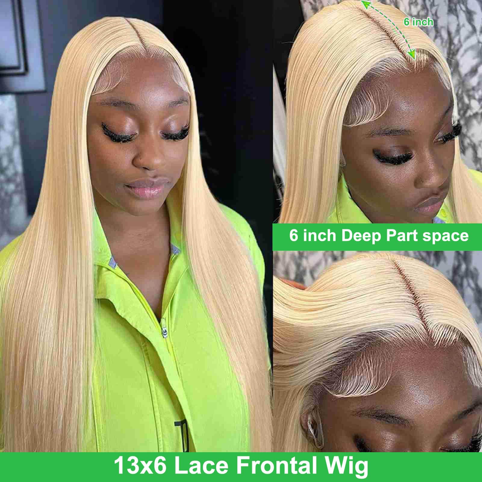 30 Inch 613 Blonde 13x6 Lace Front Wig - Brazilian Human Hair with HD Transparent Lace, Pre-Plucked, Glueless Straight Wig for Women | Perfect Gift for Mom, Daily Wear & Special Occasions