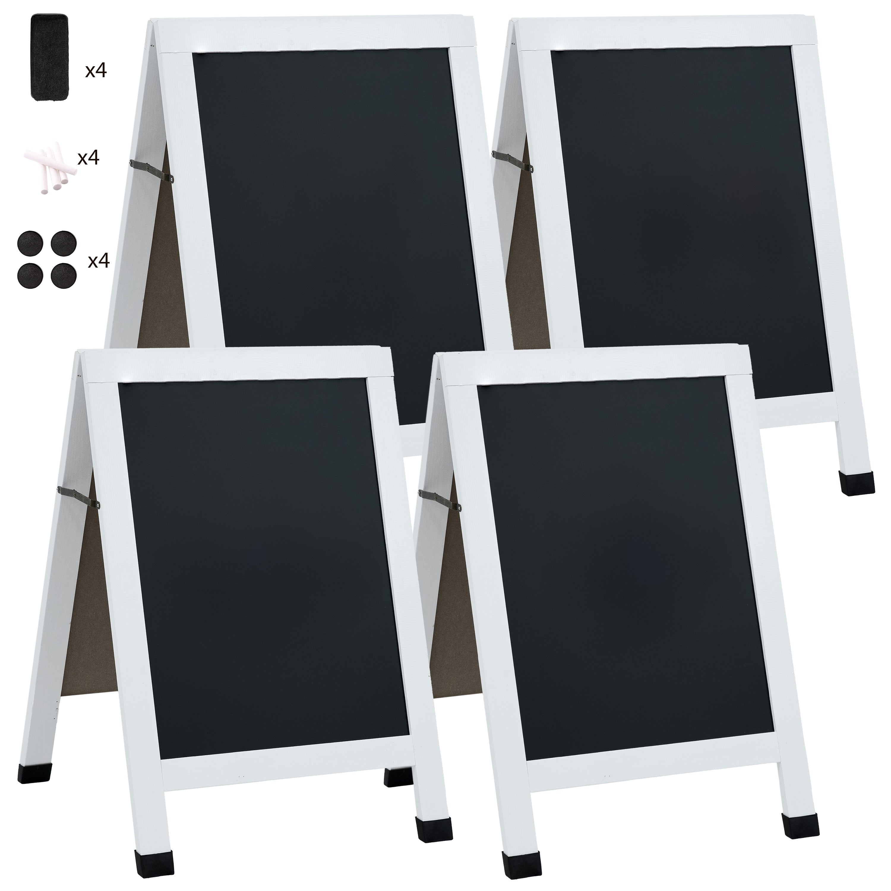 Sunnydaze 30 x 20 A-Frame Chalkboard Sign - Outdoor Menu Board, Sidewalk Sign for Restaurants, Cafes & Events - Weatherproof Chalkboard for Daily Specials & Promotions